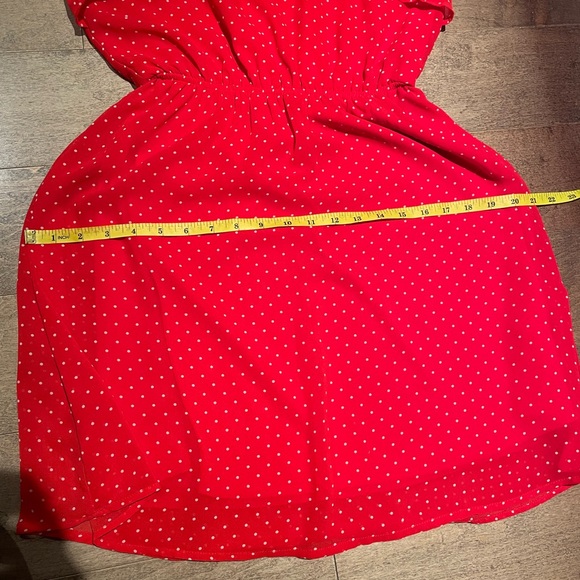 Monteau size small red and white polka dot dress - Picture 5 of 7